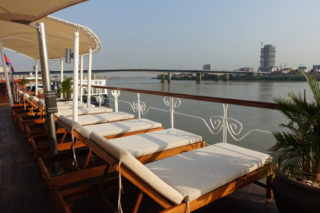 At the dock in Phnom Penh