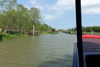 Narrow channel in the delta