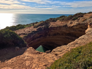 Benagil Cave from above