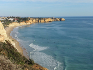 Lots of surfers in the water