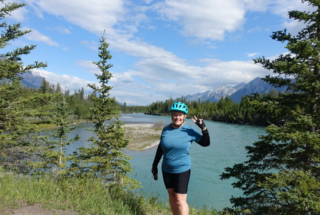 Riding our bikes around Canmore
