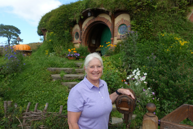 Outside the home of Bilbo Baggins
