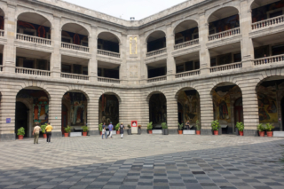 The building courtyard